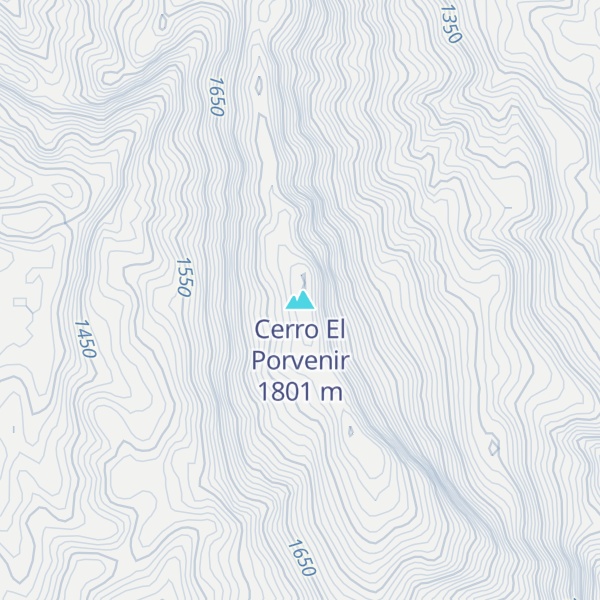 Map of Cerro El Porvenir