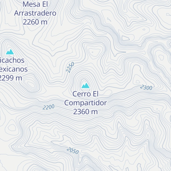 Map of Cerro El Compartidor