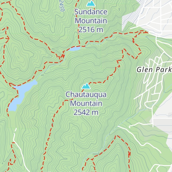 Map of Chautauqua Mountain