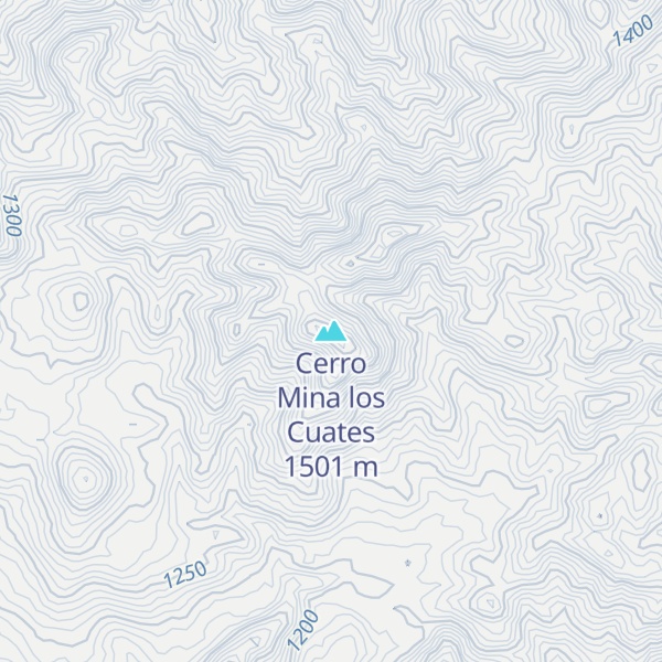 Map of Cerro Mina los Cuates