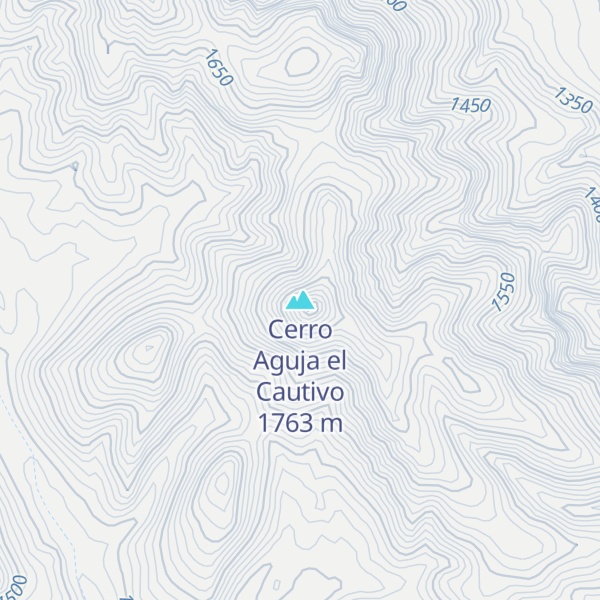 Map of Cerro Aguja el Cautivo