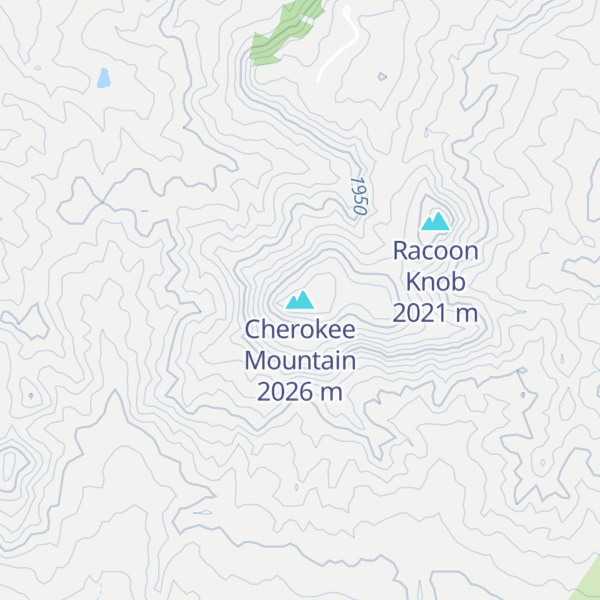 Map of Cherokee Mountain