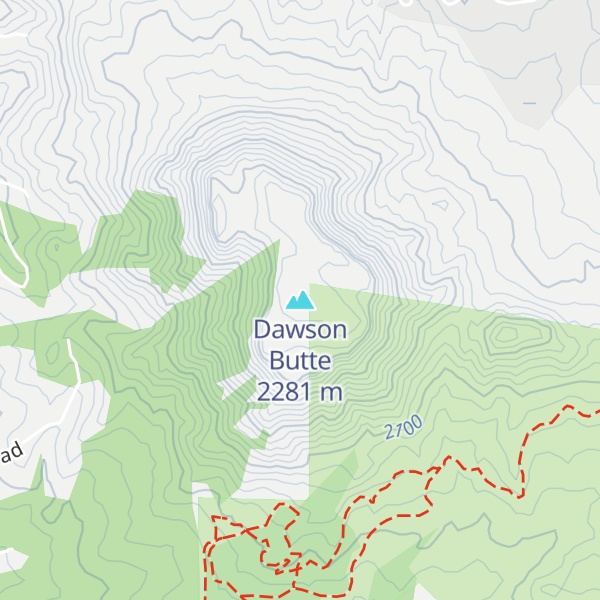 Map of Dawson Butte