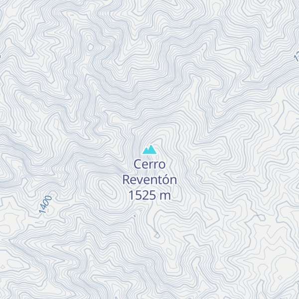 Map of Cerro Reventón