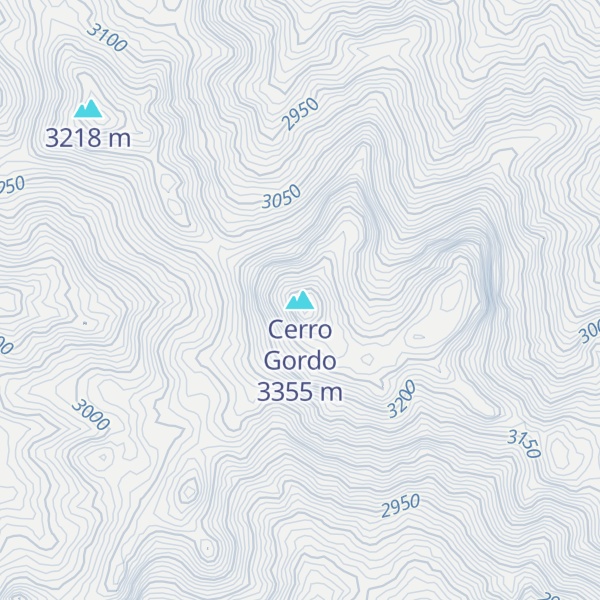 Map of Cerro Gordo