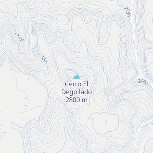 Map of Cerro El Degollado