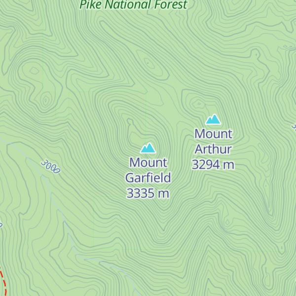Map of Mount Garfield