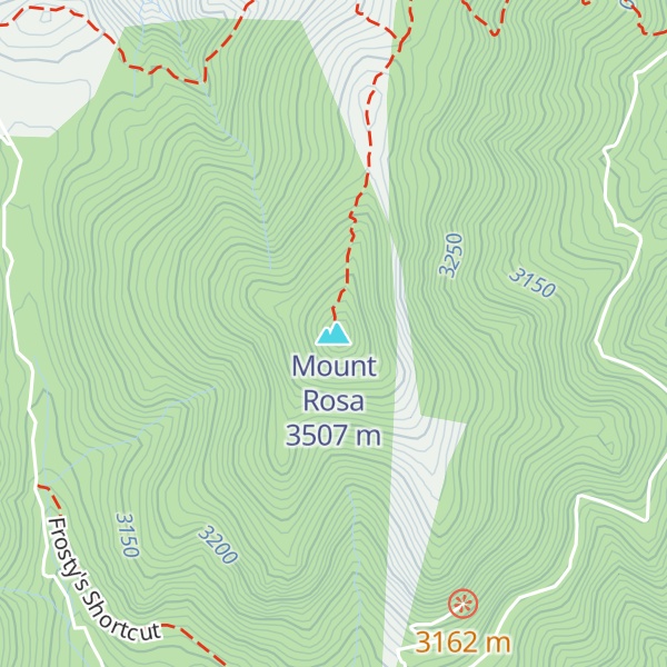 Map of Mount Rosa