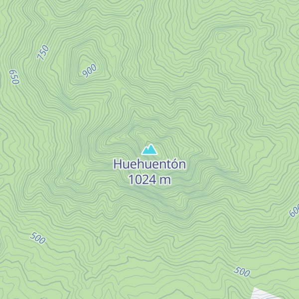 Map of Huehuentón