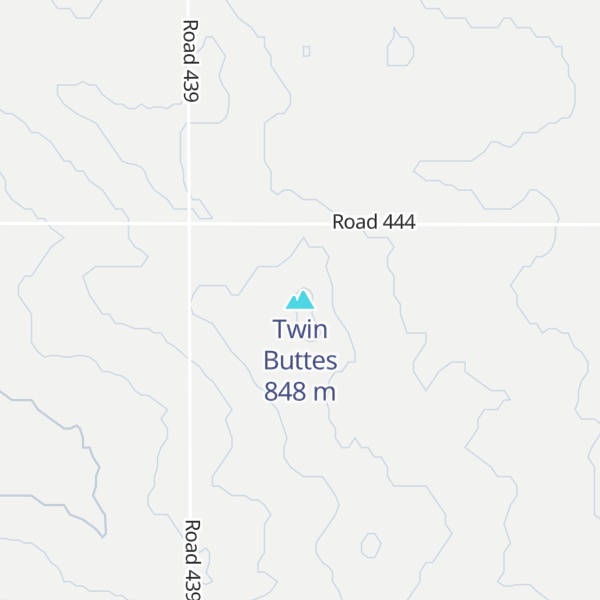 Map of Twin Buttes