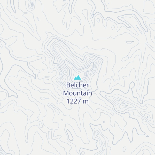 Map of Belcher Mountain