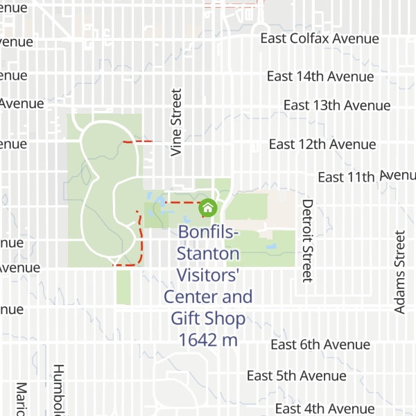 Map of Bonfils-Stanton Visitors' Center and Gift Shop