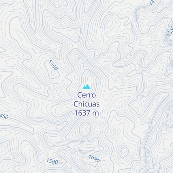 Map of Cerro Chicuas
