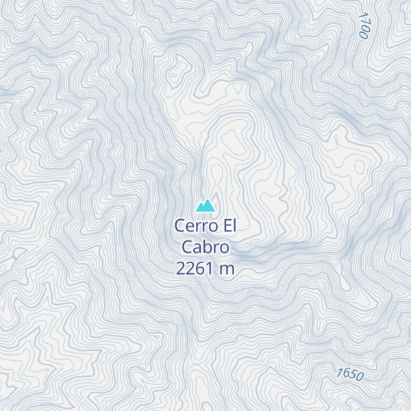 Map of Cerro El Cabro