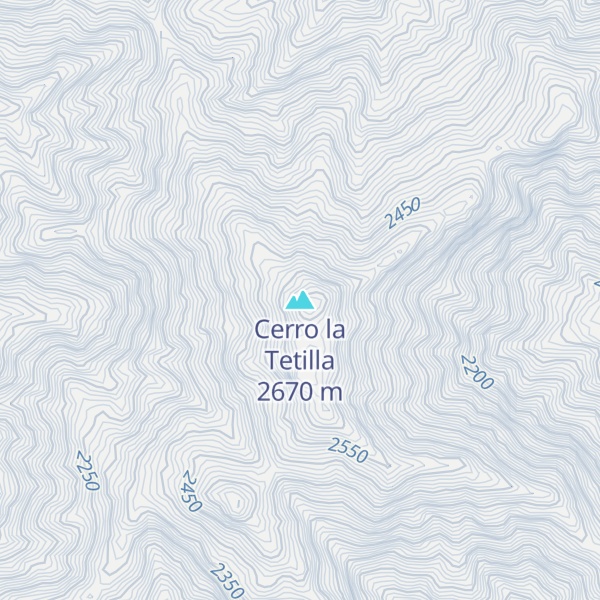 Map of Cerro la Tetilla