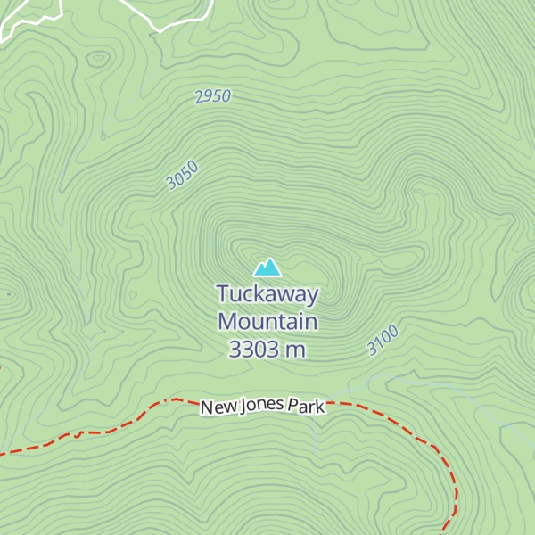 Map of Tuckaway Mountain