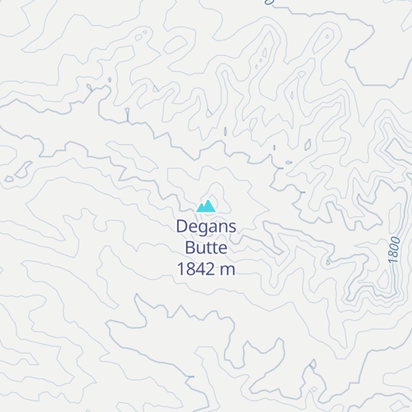 Map of Degans Butte