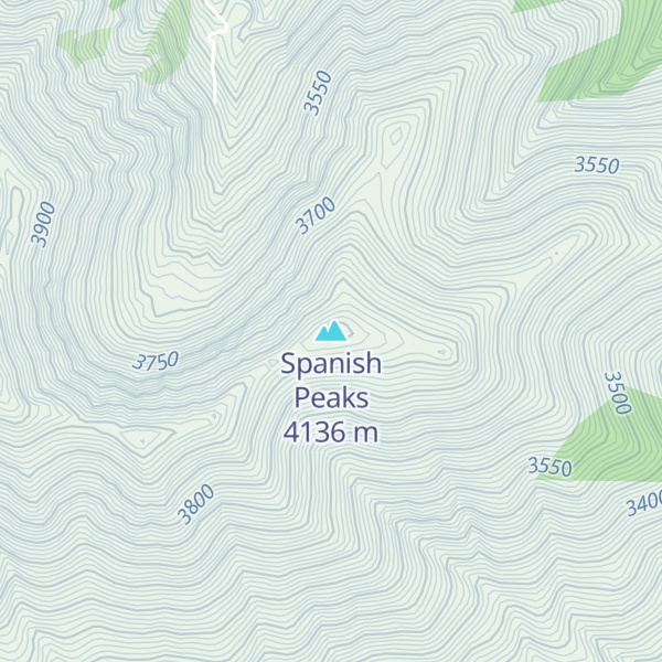 Map of Spanish Peaks