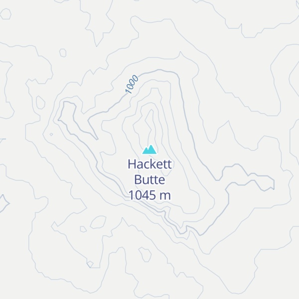 Map of Hackett Butte