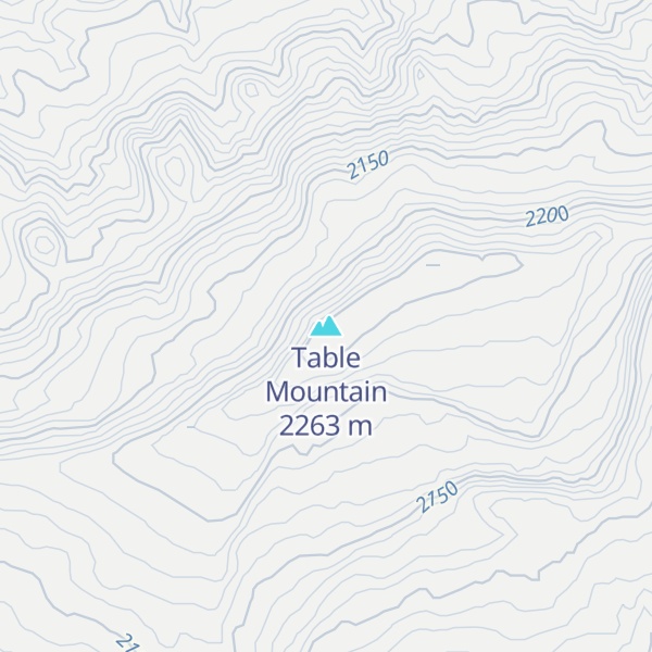 Map of Table Mountain