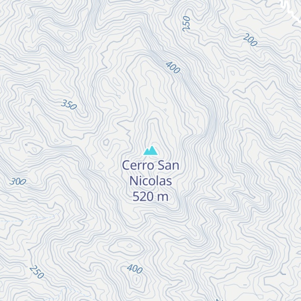 Map of Cerro San Nicolas