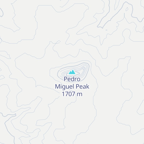 Map of Pedro Miguel Peak