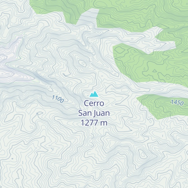 Map of Cerro San Juan