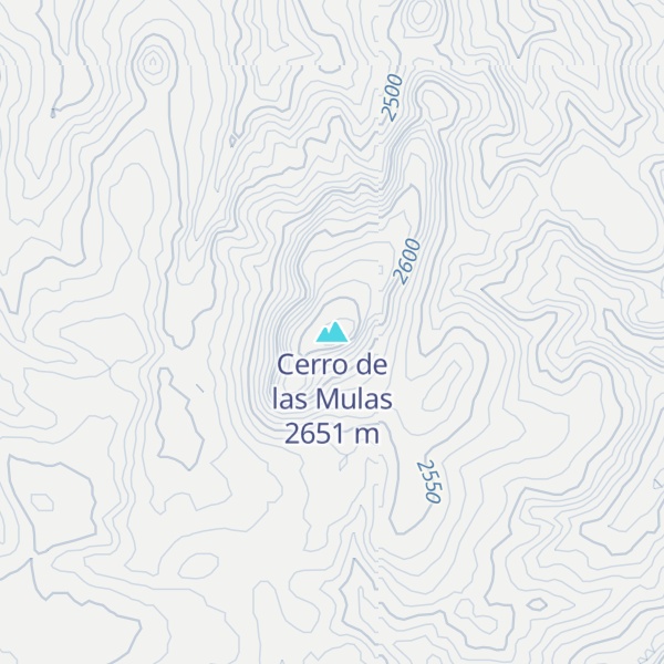 Map of Cerro de las Mulas