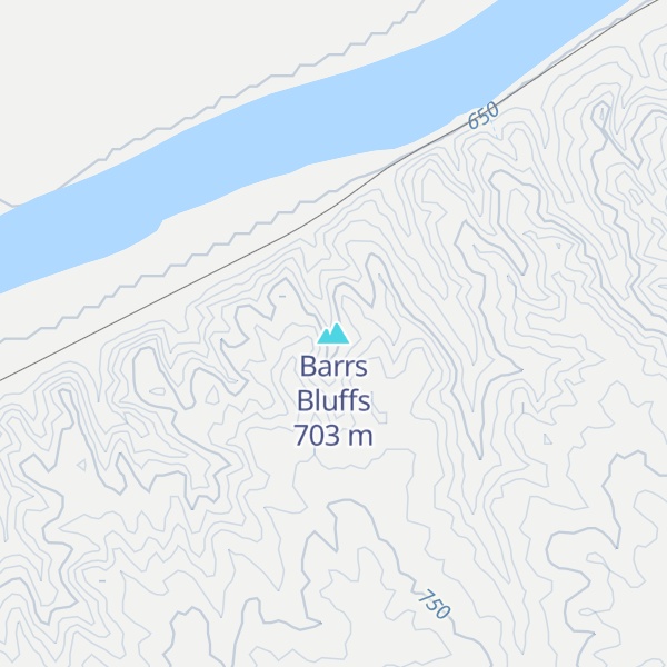 Map of Barrs Bluffs