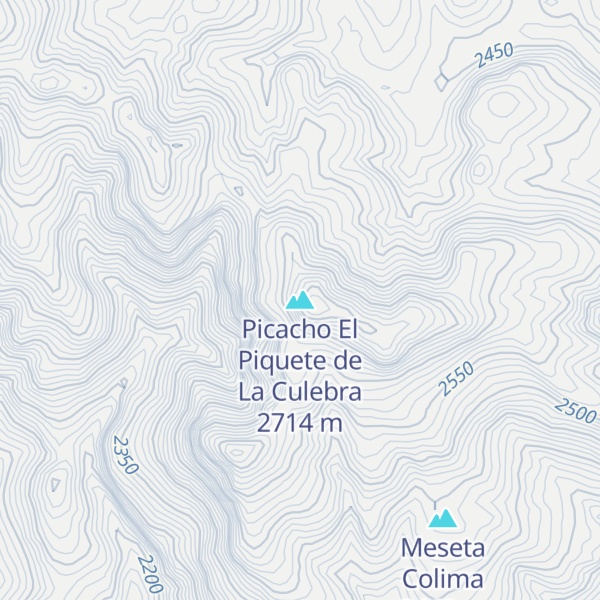 Map of Picacho El Piquete de La Culebra