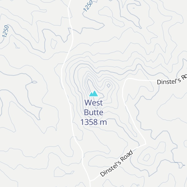 Map of West Butte