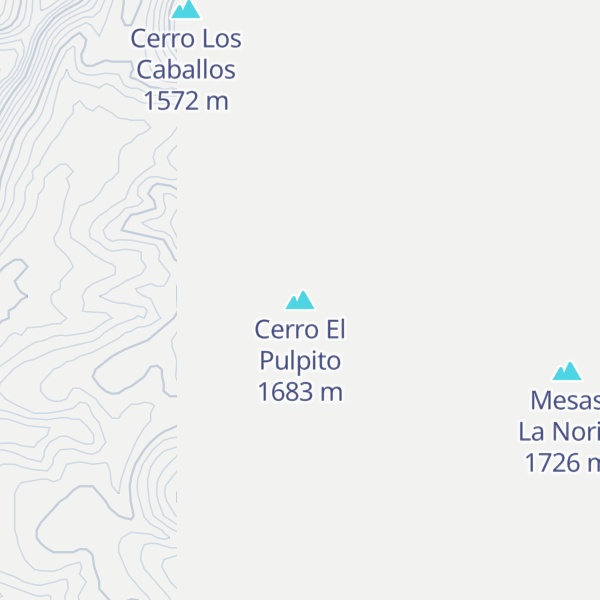 Map of Cerro El Pulpito