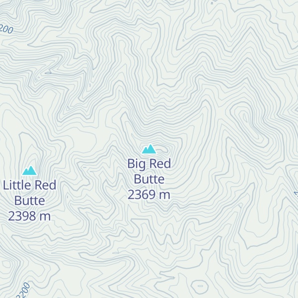 Map of Big Red Butte