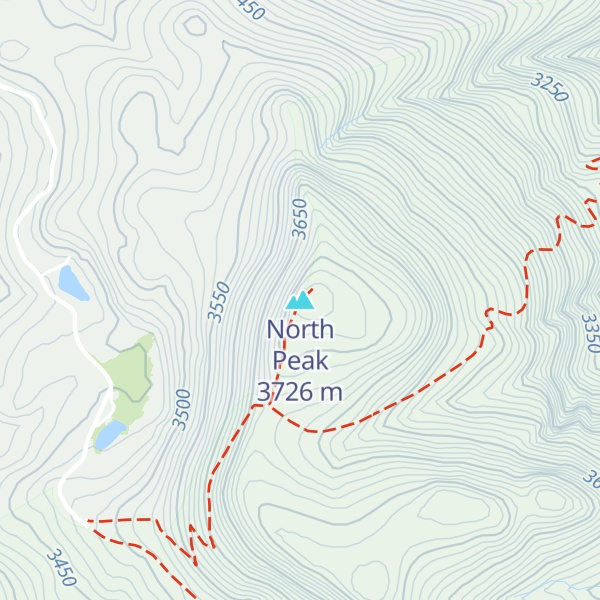 Map of North Peak