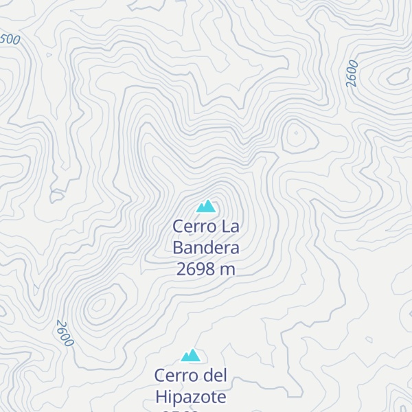 Map of Cerro La Bandera