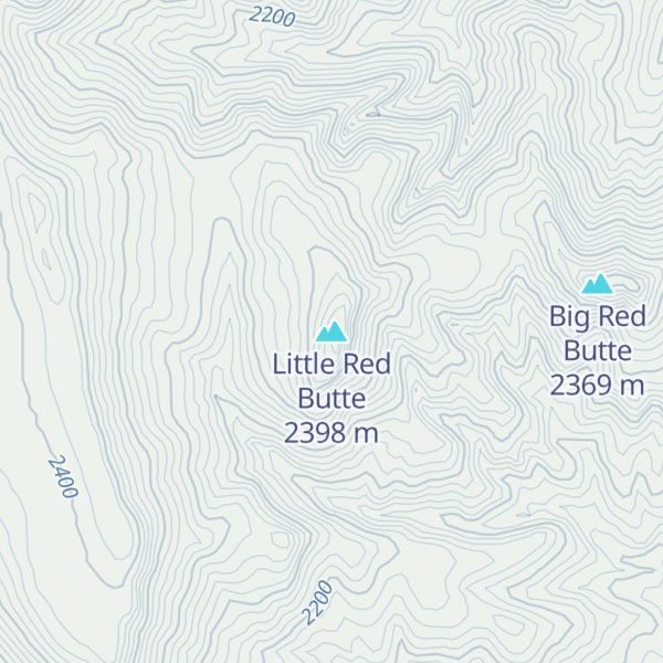 Map of Little Red Butte