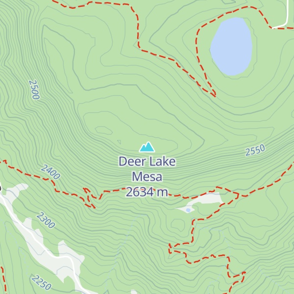 Map of Deer Lake Mesa