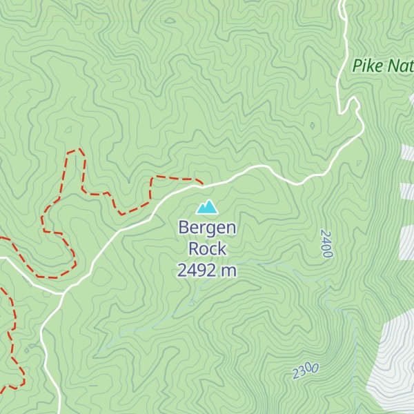 Map of Bergen Rock