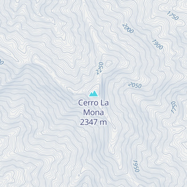 Map of Cerro La Mona