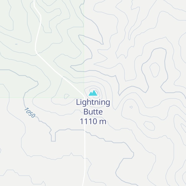 Map of Lightning Butte