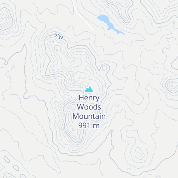 Map of Henry Woods Mountain