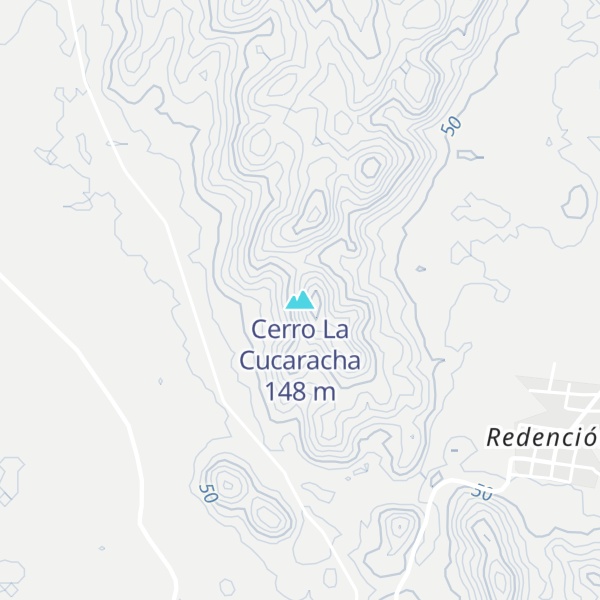 Map of Cerro La Cucaracha