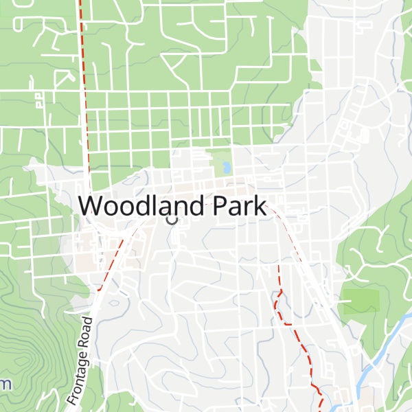 Map of Woodland Park