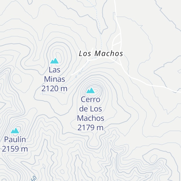 Map of Cerro de Los Machos