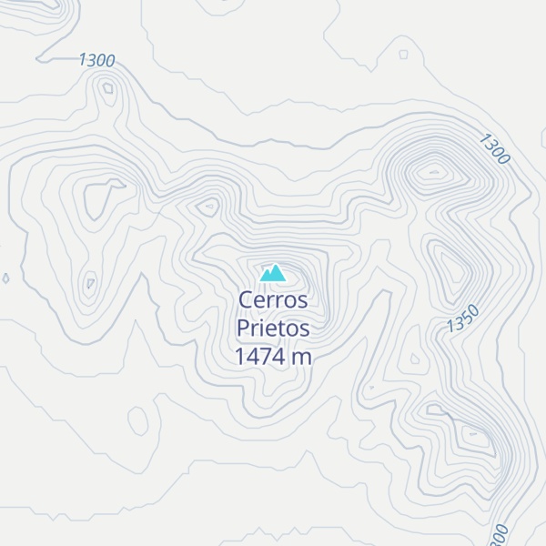 Map of Cerros Prietos