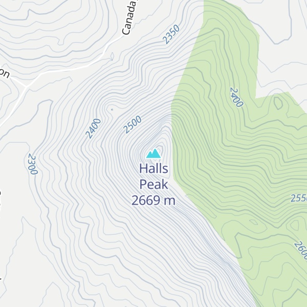 Map of Halls Peak