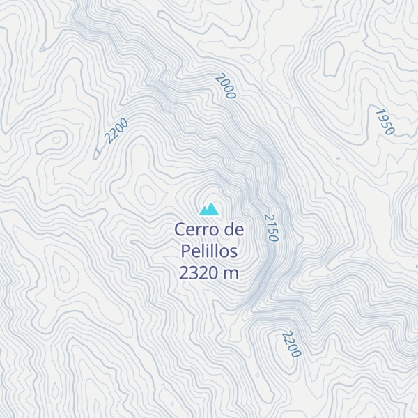 Map of Cerro de Pelillos
