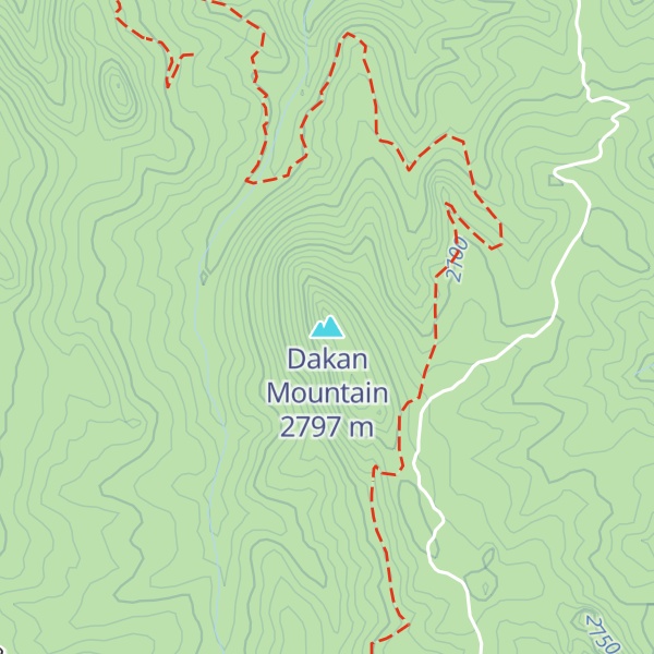 Map of Dakan Mountain