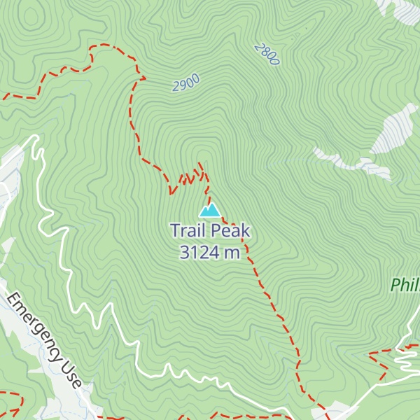 Map of Trail Peak