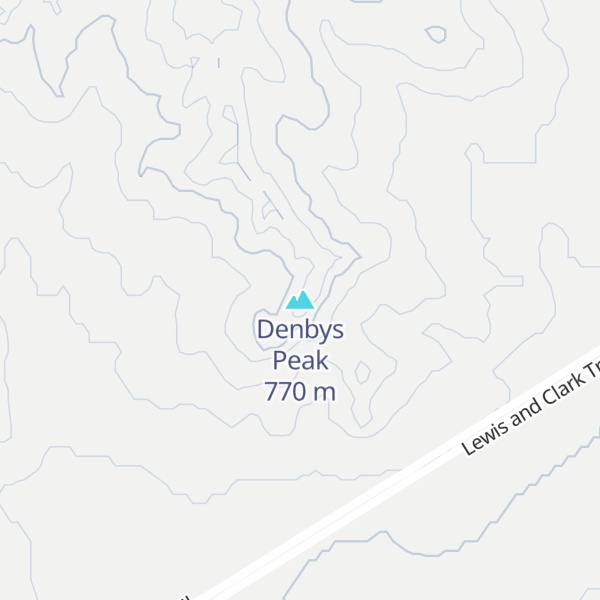 Map of Denbys Peak